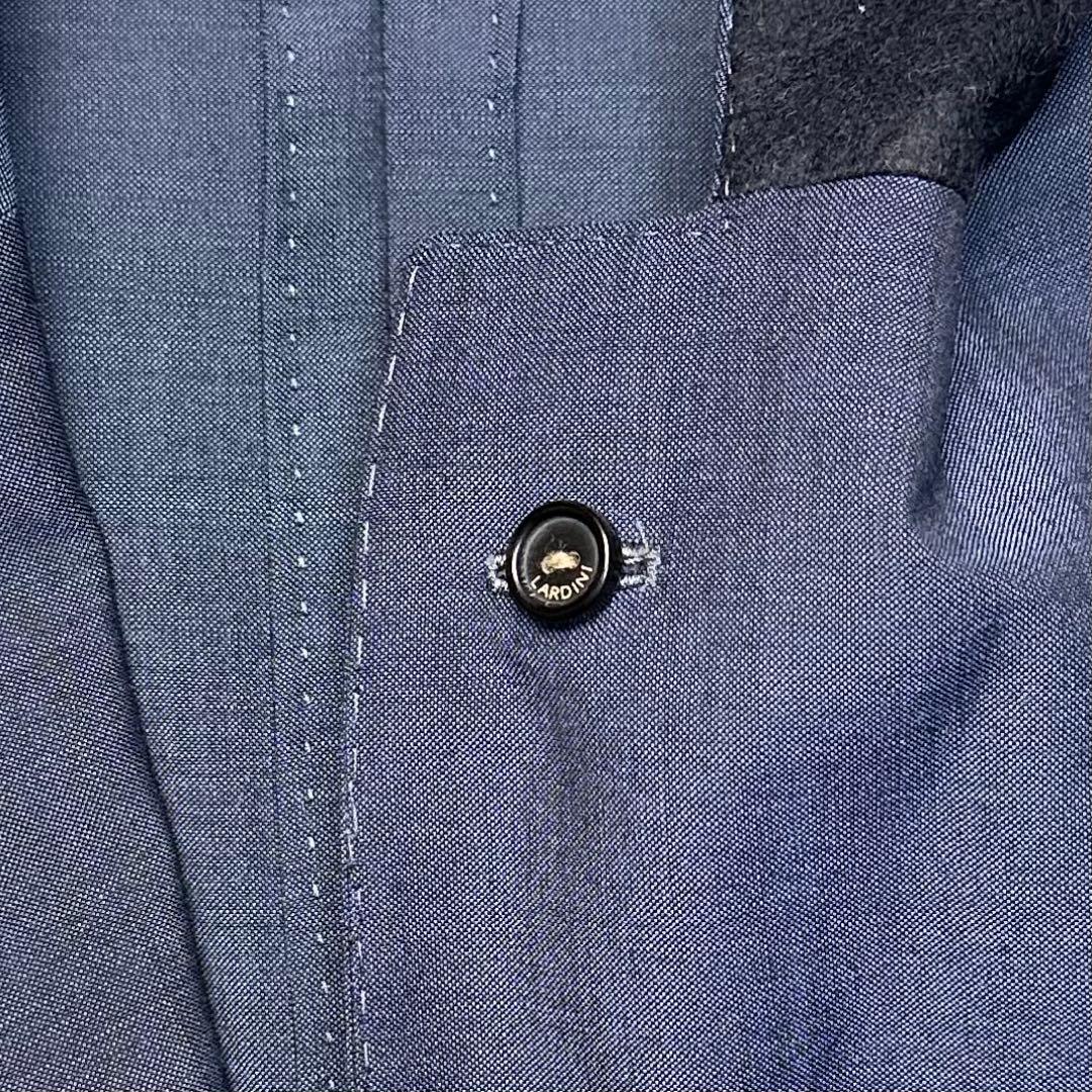 美品 ラルディーニ ブートニエール セットアップ ネイビー ウール100% 46