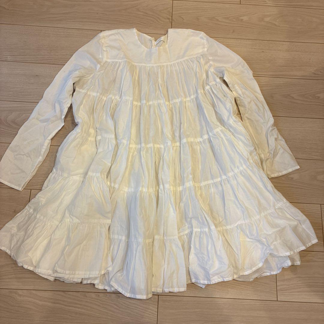 Merlette ホワイト チュニック 長袖 S ソリマン