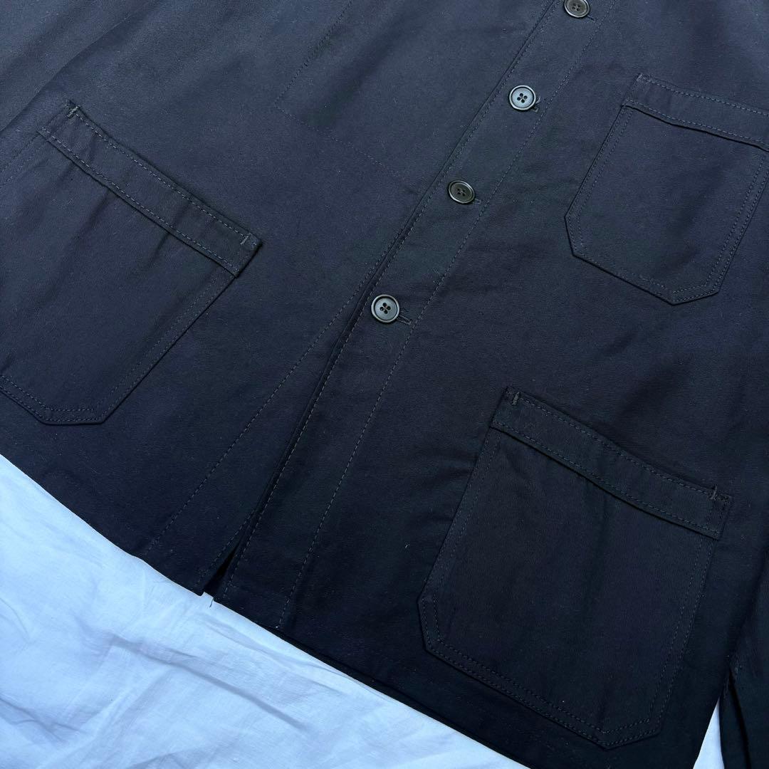 60's ブラックモールスキン　ワークジャケット　フレンチワーク　ユーロ