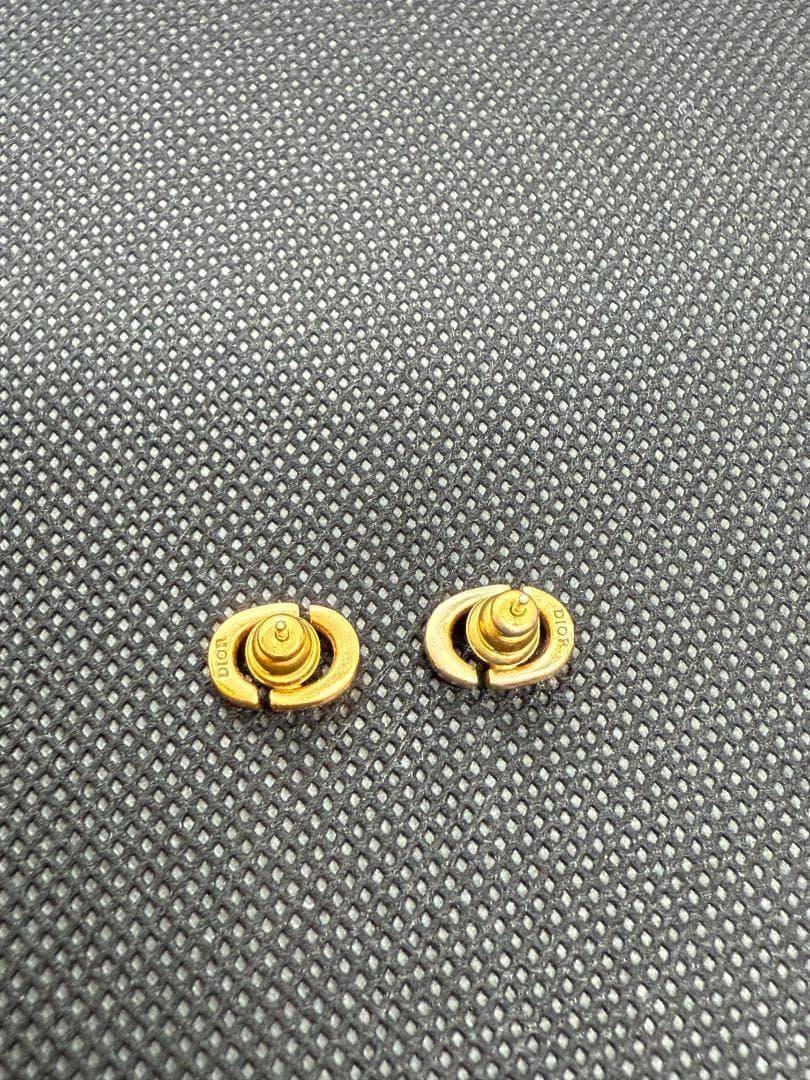 レシート有 超美品 DIOR CDシグネチャーNAVY スタッドピアス