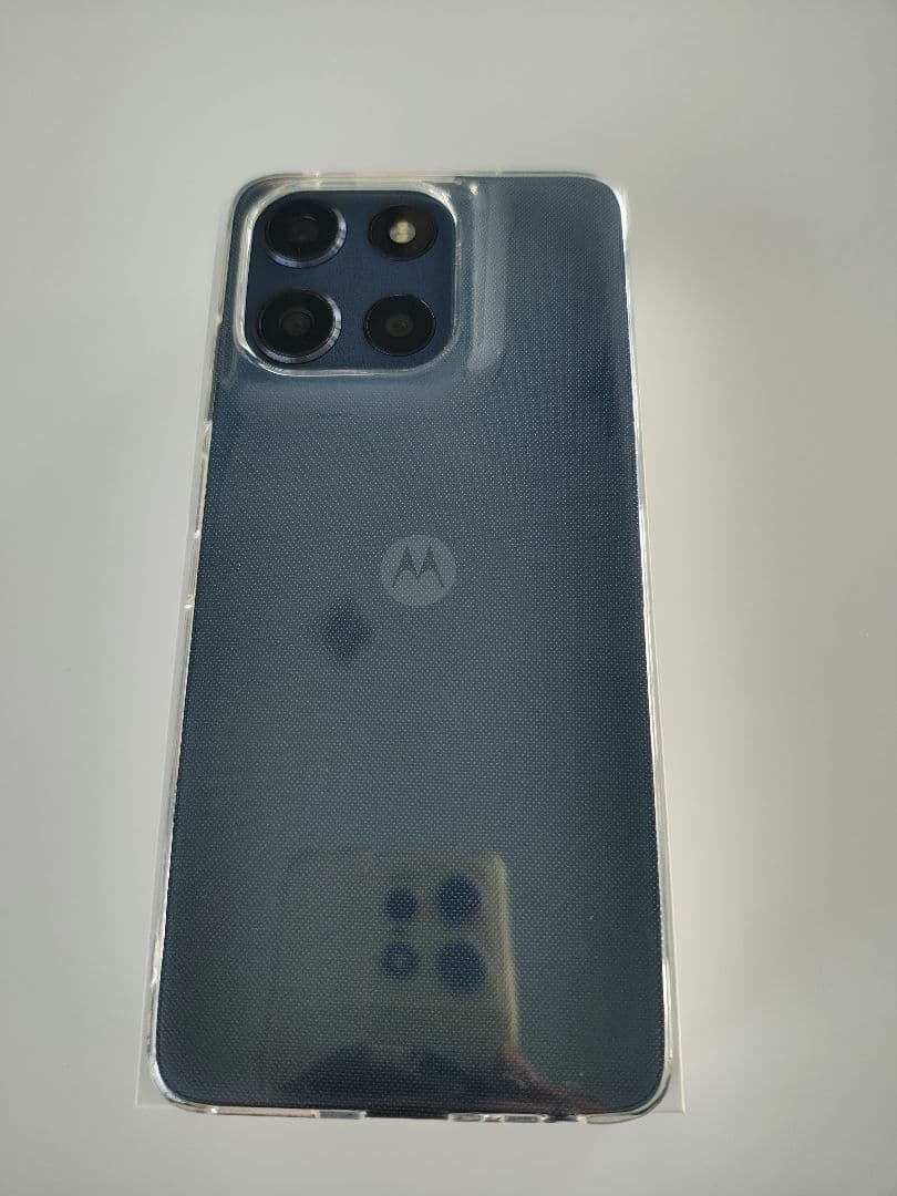 motorola g66y 5G ブラック ソフトクリアケース付き