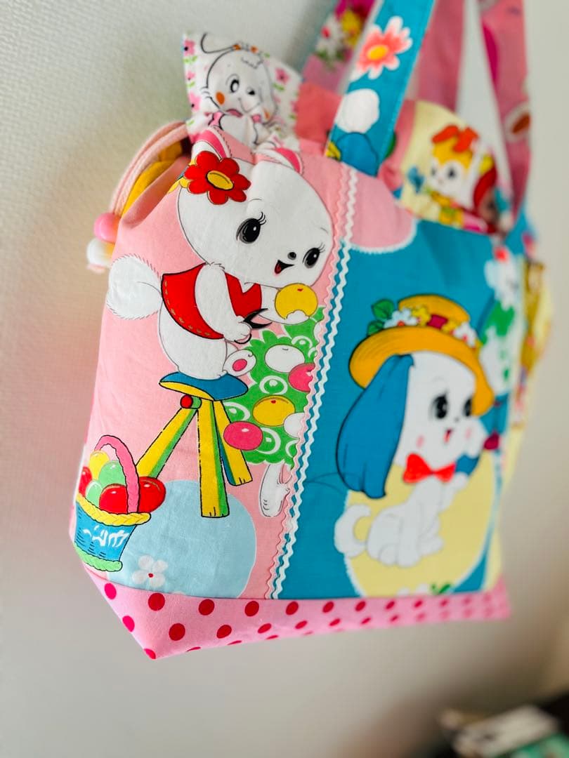 ☆*☆様 昭和 レトロ 生地 使用 巾着バッグ