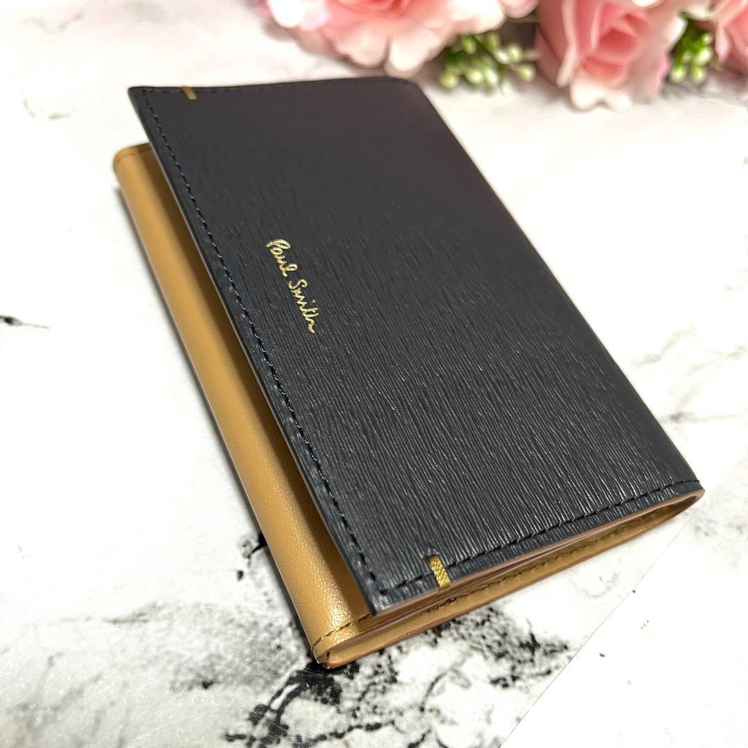 【未使用品】ポールスミス 名刺入れ カードケース レザー ネイビー