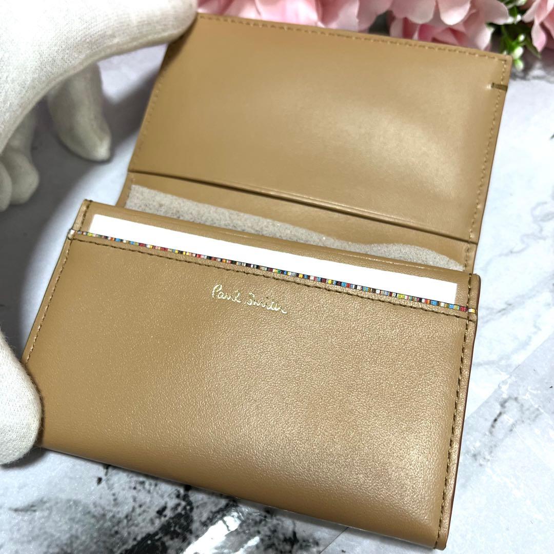 【未使用品】ポールスミス 名刺入れ カードケース レザー ネイビー