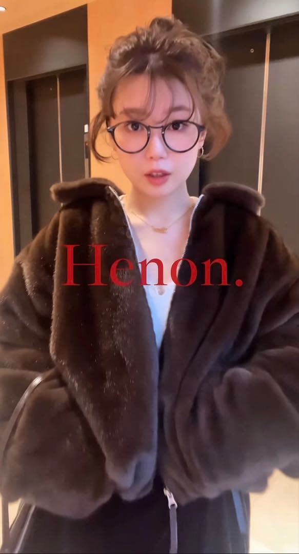 Henon. ヘノン　ECO FUR BLOUSON エコファーブルゾン　今期