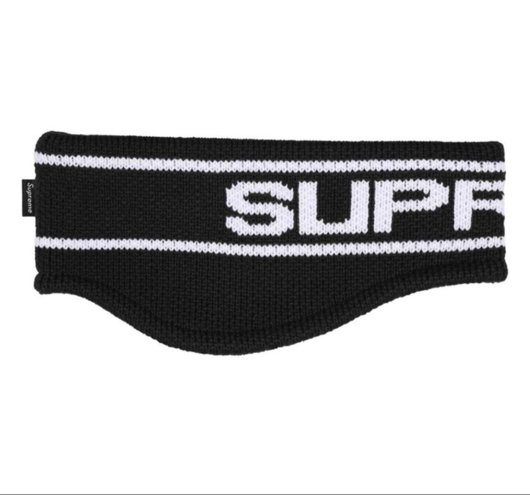 値下げ　Supreme Contrast Logo Headband