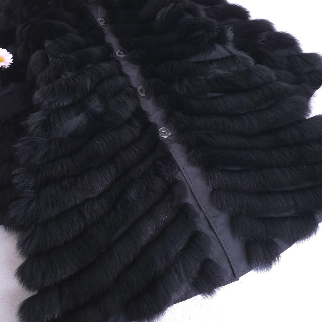 極美品 イタリヤ 高級 フォックスファーコート リバーシブル XL 大きいサイズ
