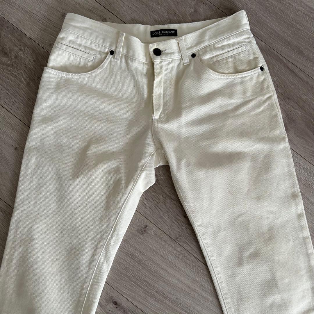 Dolce & Gabbana イタリア製 ストレートデニム ホワイト　46