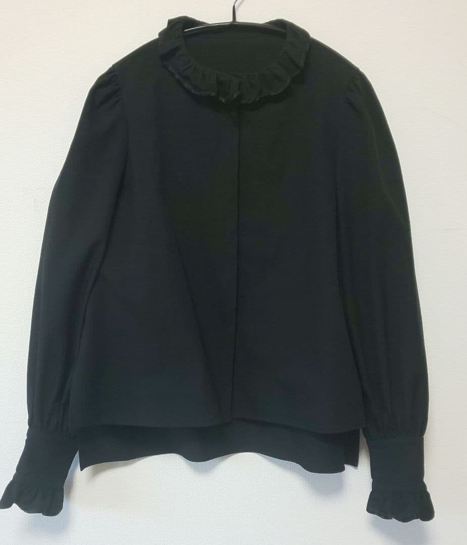 ロージーモンスター　ルミエールブラウス　フリルカラー ブラック FREE