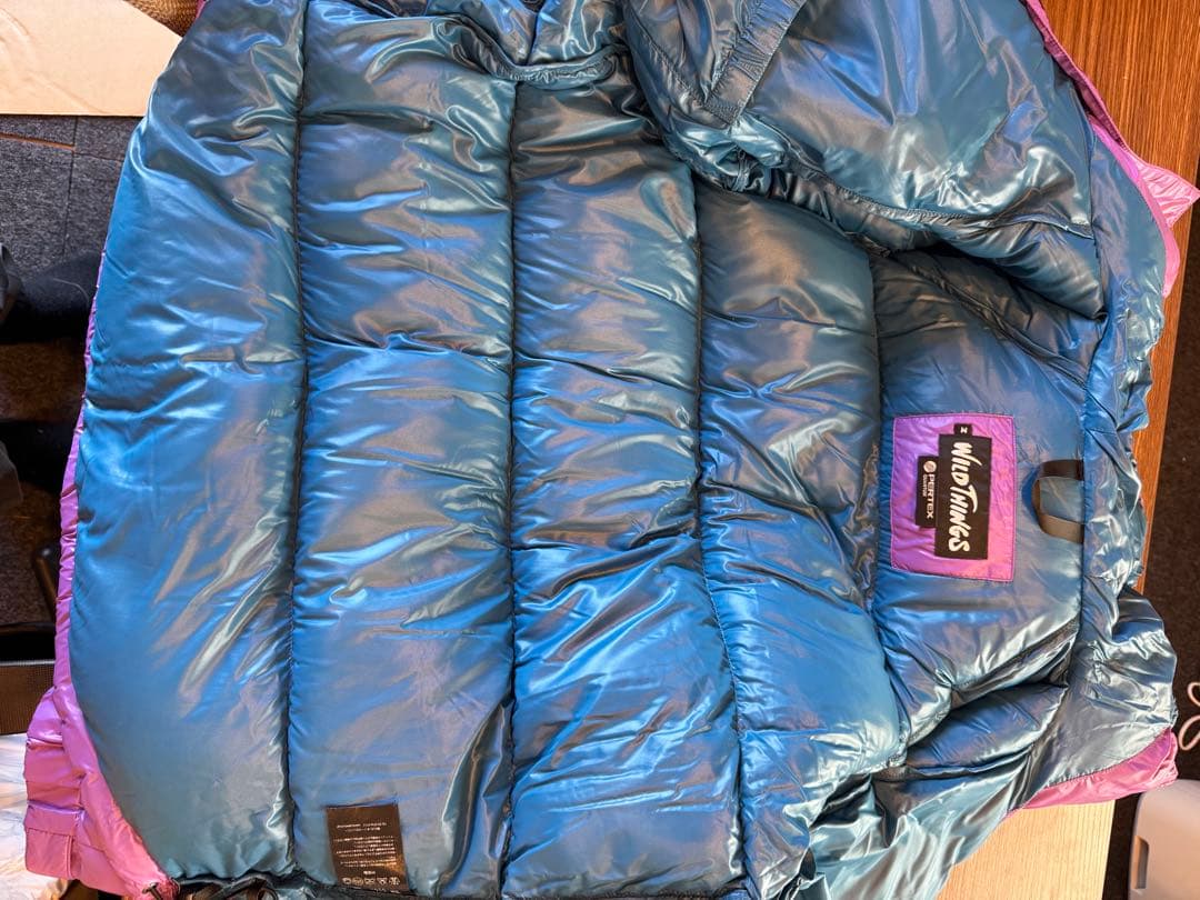 WILD THINGS パープル ダウンジャケット　PERTEX パーテックス