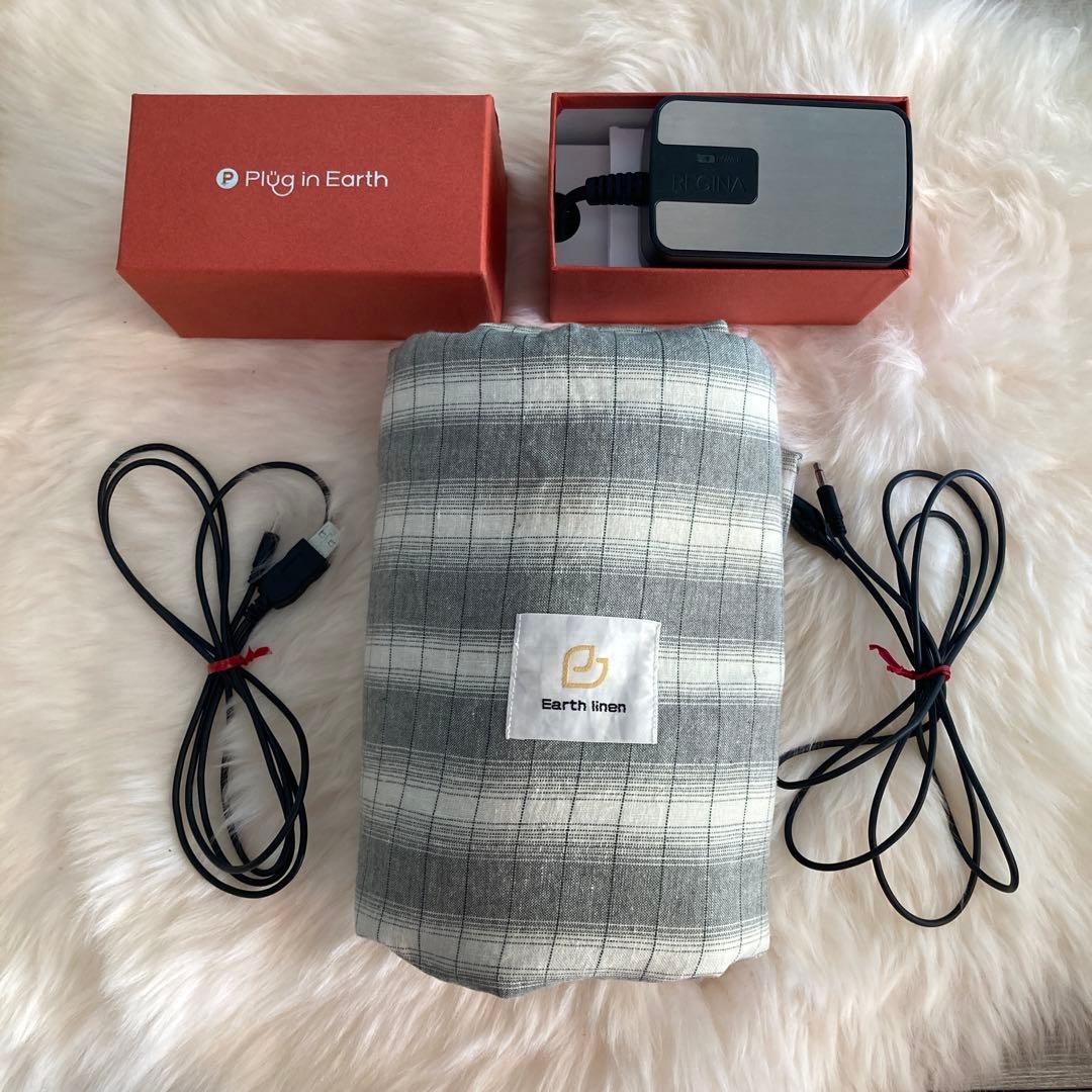 アースリネンシーツ150x250cm プライングアース付　電磁波カット