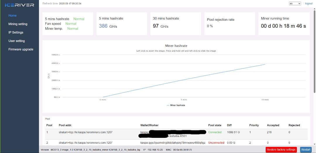 ミニPC ICE KS0 Ultra kaspa