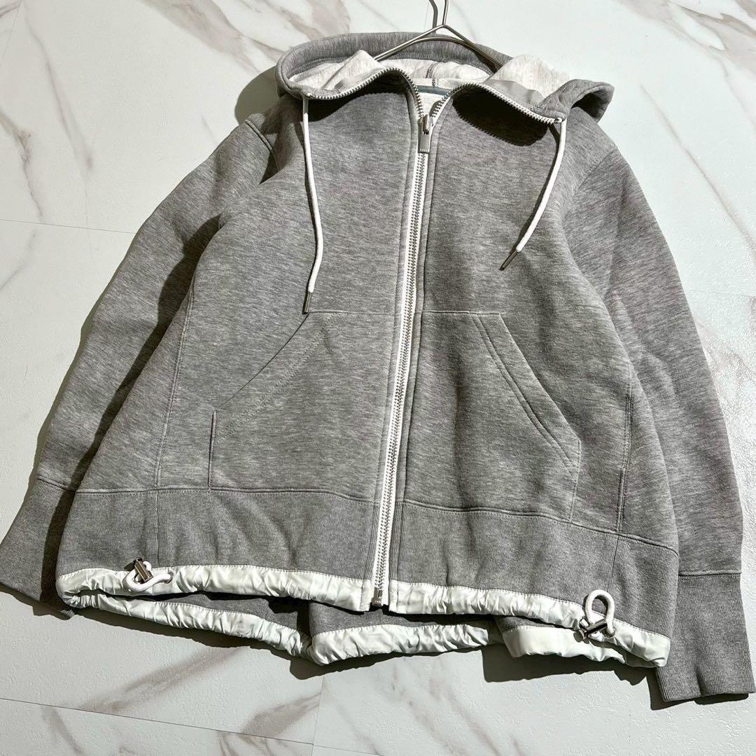極美品✨sacai スポンジスウェット フーディー ジップアップパーカー