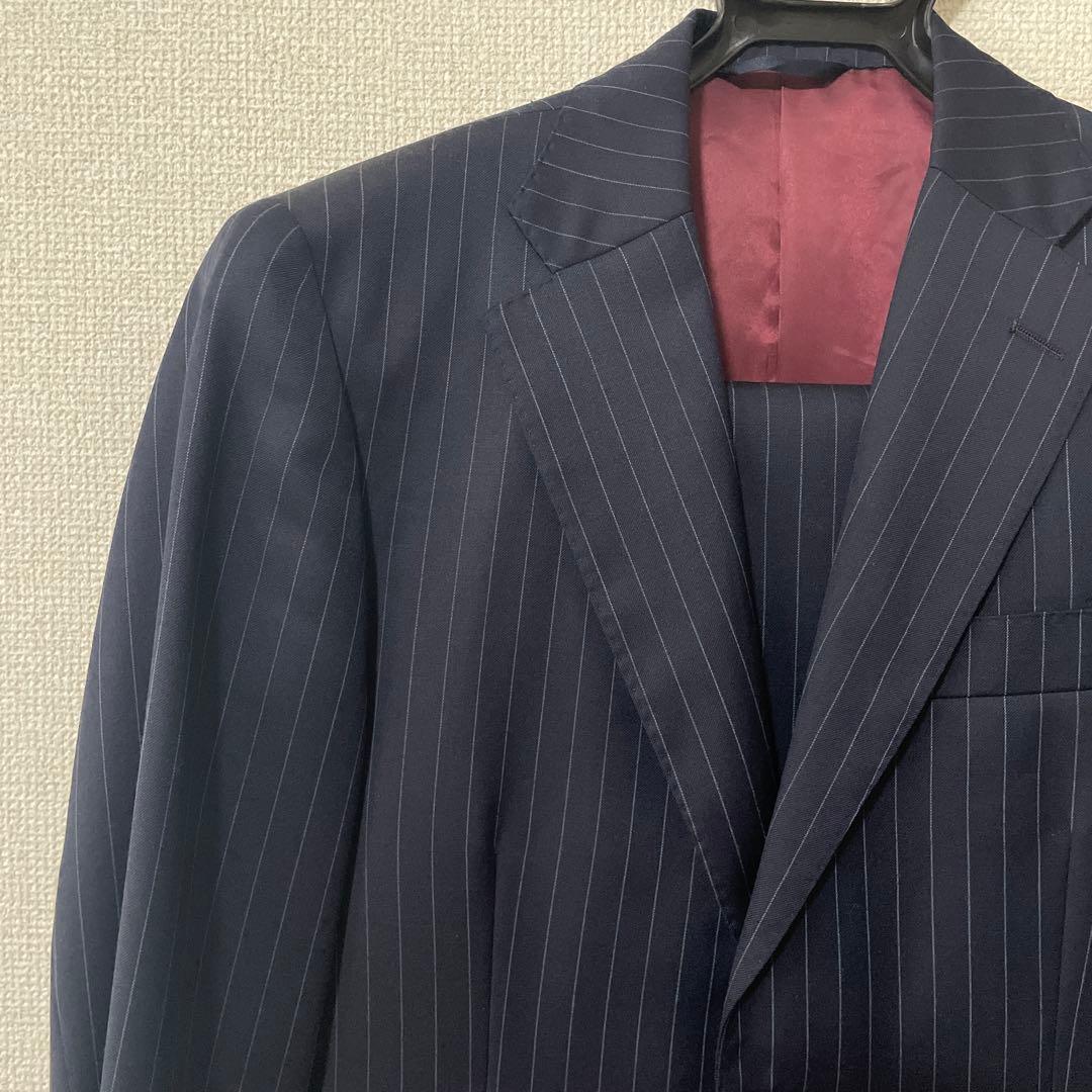 Maikii【美品】麻布テーラー オーダーメイドスーツ ネイビー