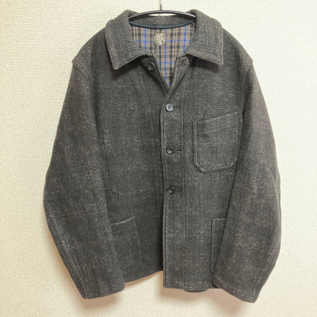 シュガーケーン フィクションロマンス ダブルフェイスチェックジャケット 38M