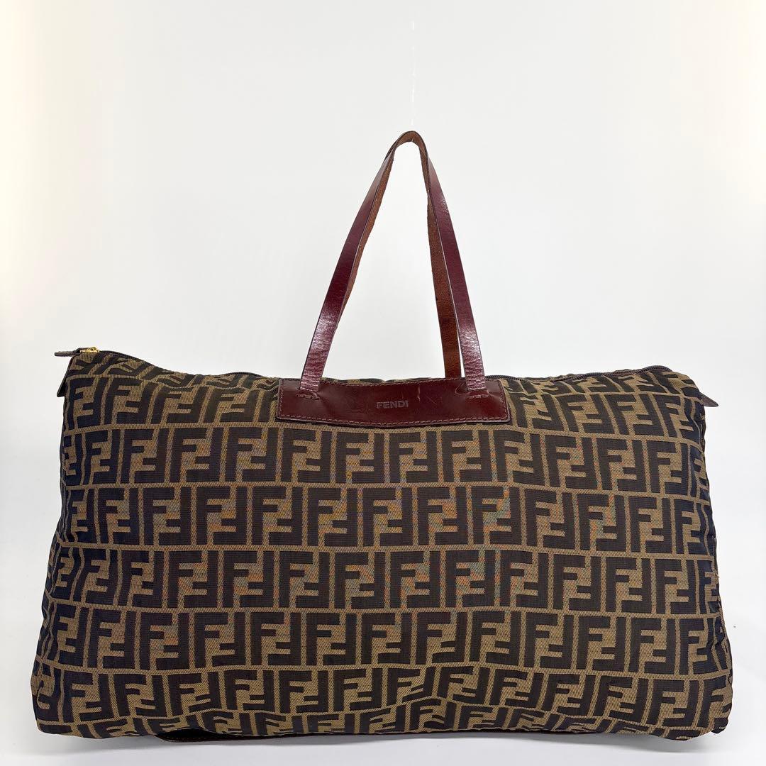 極美品 フェンディ ズッカ FFロゴ ボストンバッグ トートバッグ ハンドバッグ