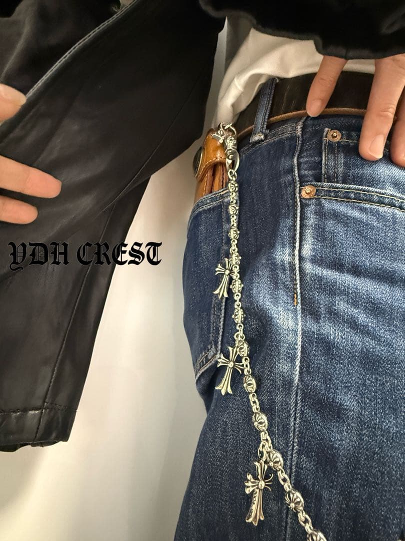 ★KRSCHAN　ウォレットチェーン　クロス嵐ウォレットチェーン　刻印有り