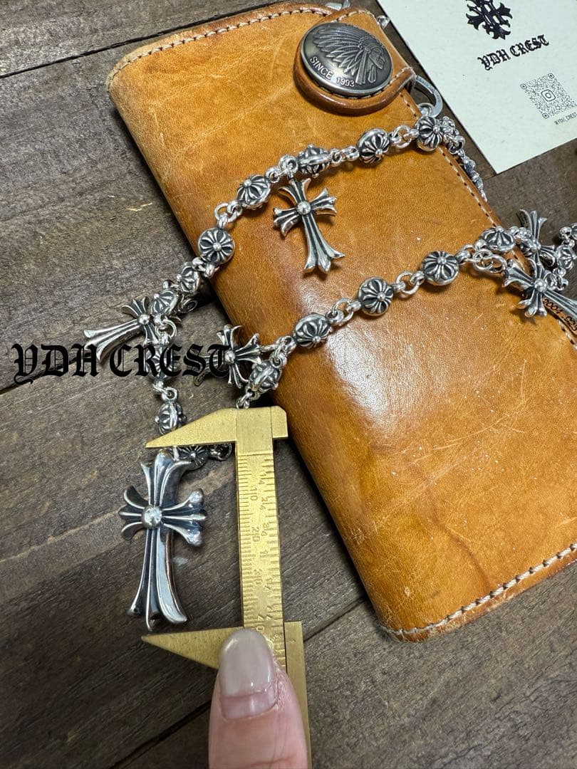 ★KRSCHAN　ウォレットチェーン　クロス嵐ウォレットチェーン　刻印有り