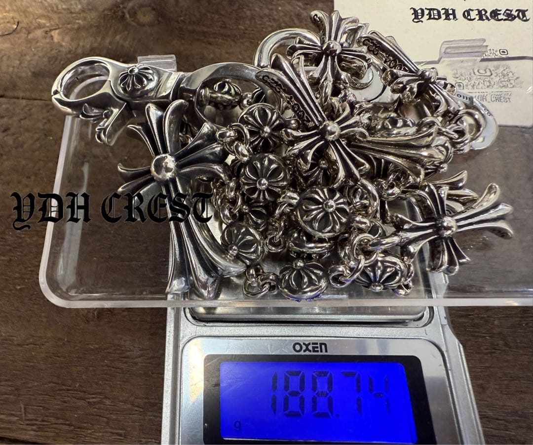 ★KRSCHAN　ウォレットチェーン　クロス嵐ウォレットチェーン　刻印有り