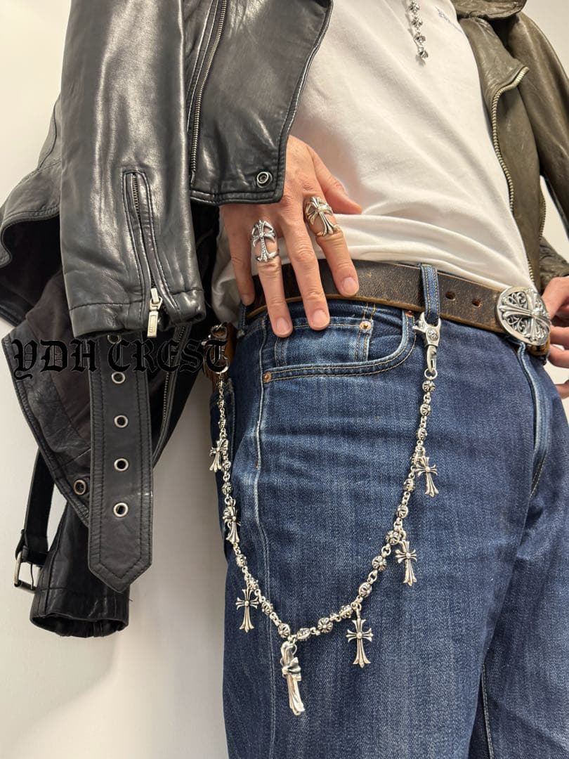★KRSCHAN　ウォレットチェーン　クロス嵐ウォレットチェーン　刻印有り