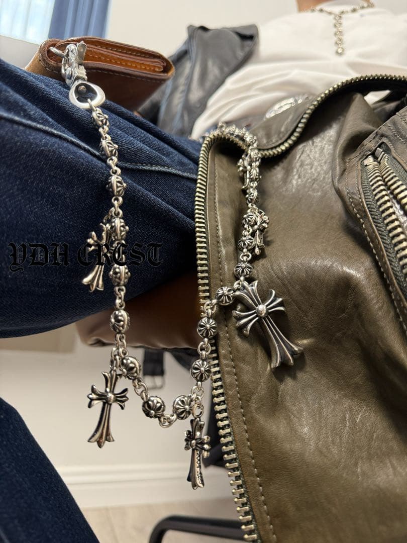 ★KRSCHAN　ウォレットチェーン　クロス嵐ウォレットチェーン　刻印有り