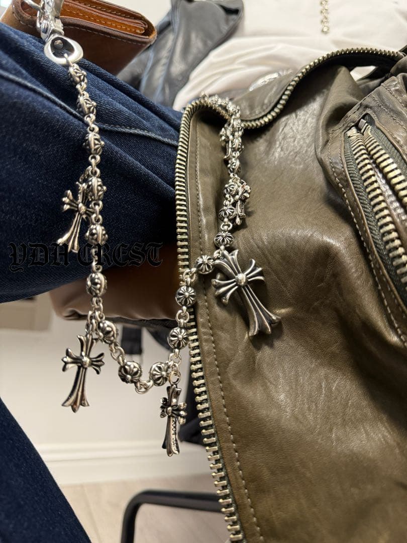 ★KRSCHAN　ウォレットチェーン　クロス嵐ウォレットチェーン　刻印有り