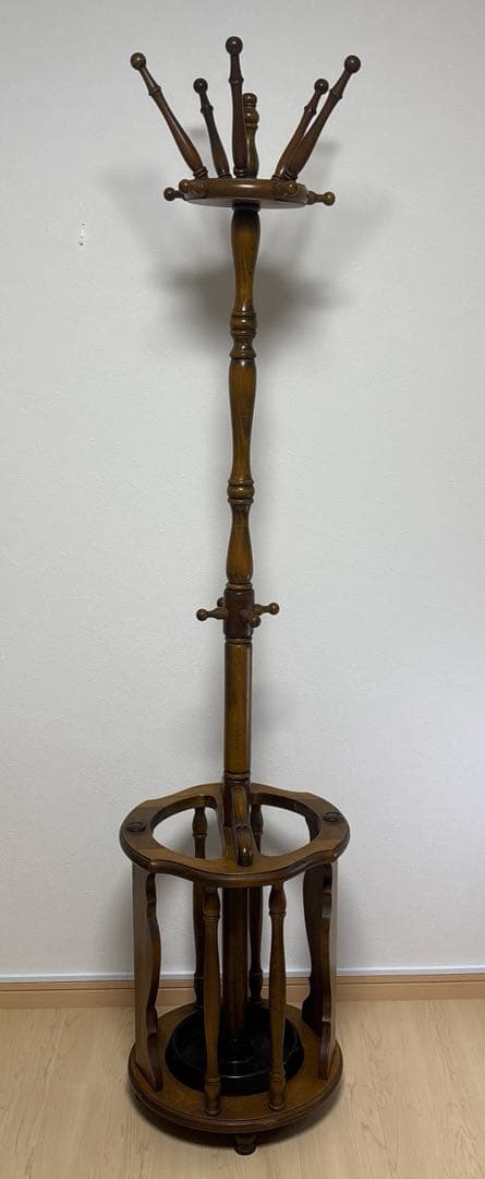 アンティーク　ニチハン レトロ ポール コートハンガー　傘立て　ラック　服