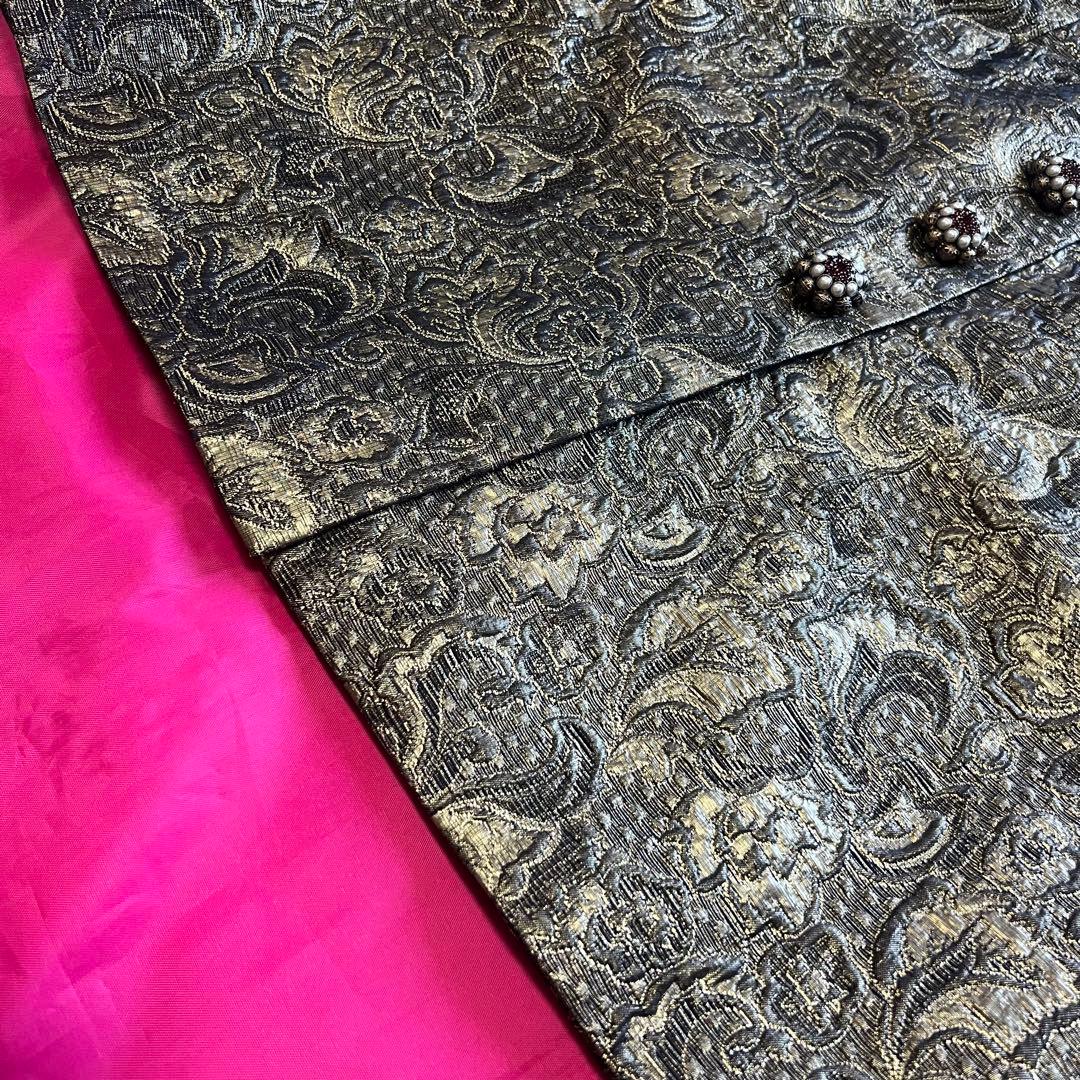 【未使用タグ付き】DOLCE&GABBANA ジャガードワンピース 半袖 36