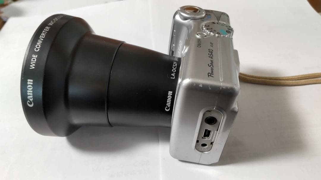 Canon PowerShot A540 デジタルカメラ、広角レンズ、電池付き