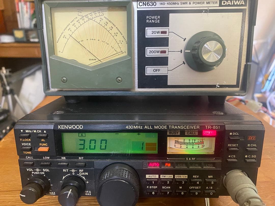 【点検整備済】kenwood TR-851D 430MHz オールモードTR