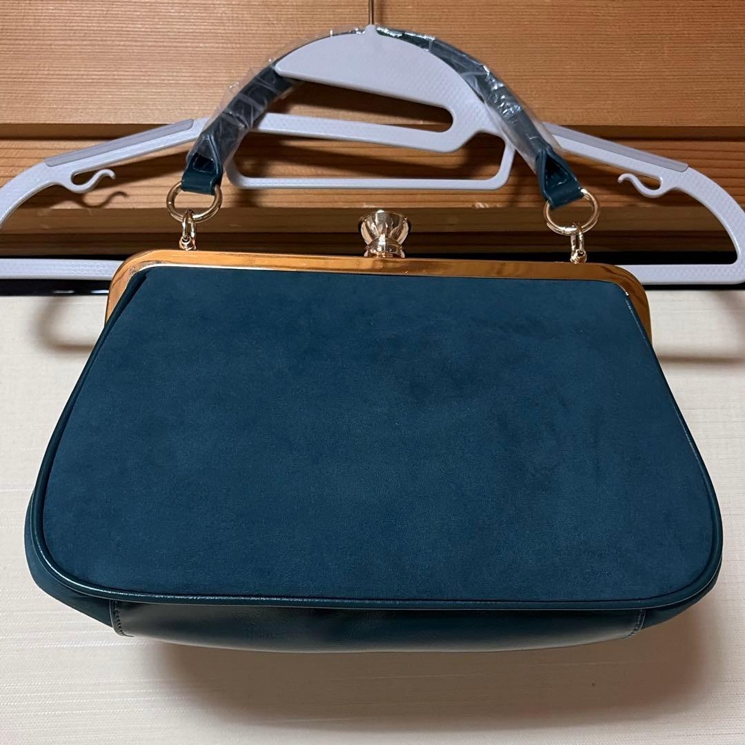 フレームローズ刺繍クロップドがま口バッグ アンアナザーアンジェラス フィント