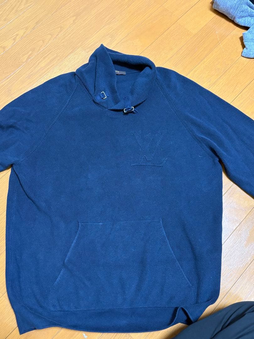 ルイヴィトン　ネイビー ハイネックセーター Lサイズ