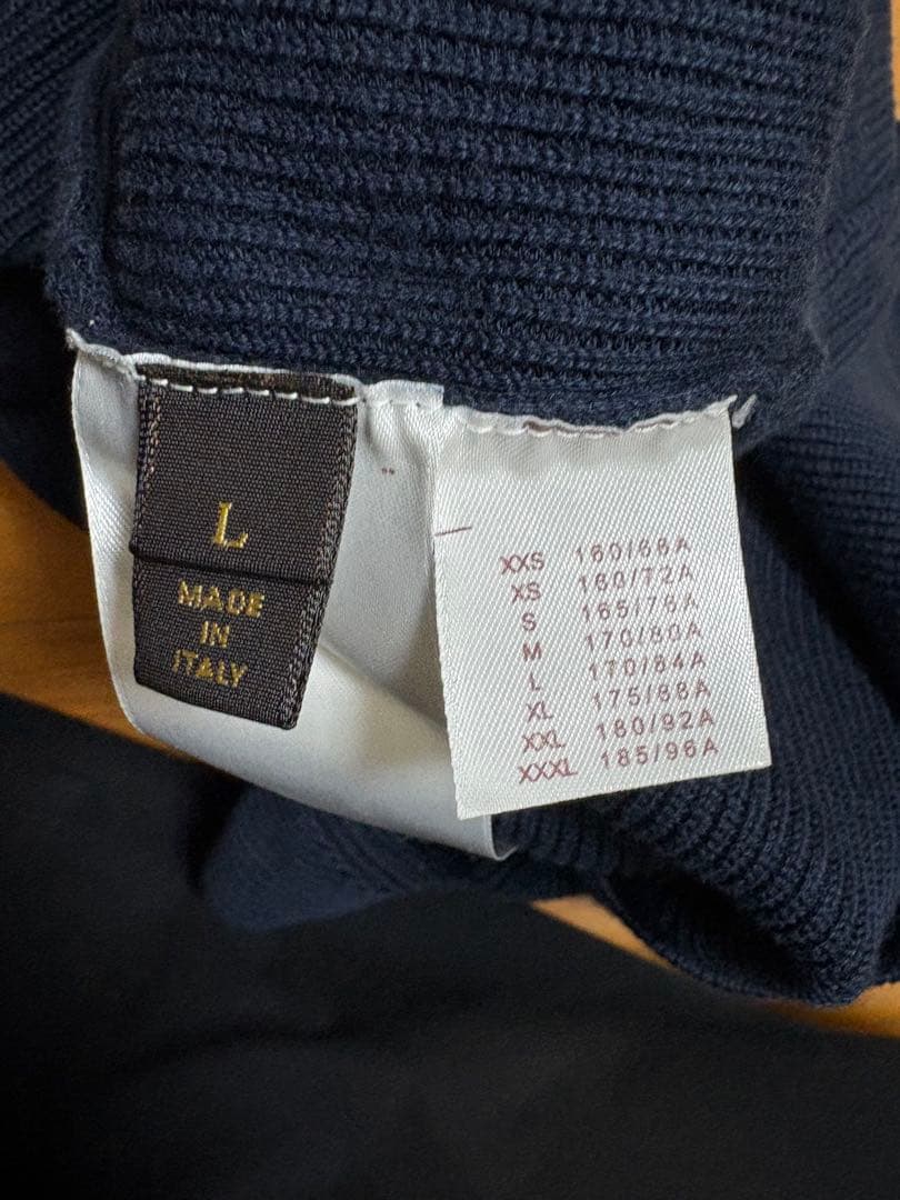 ルイヴィトン　ネイビー ハイネックセーター Lサイズ