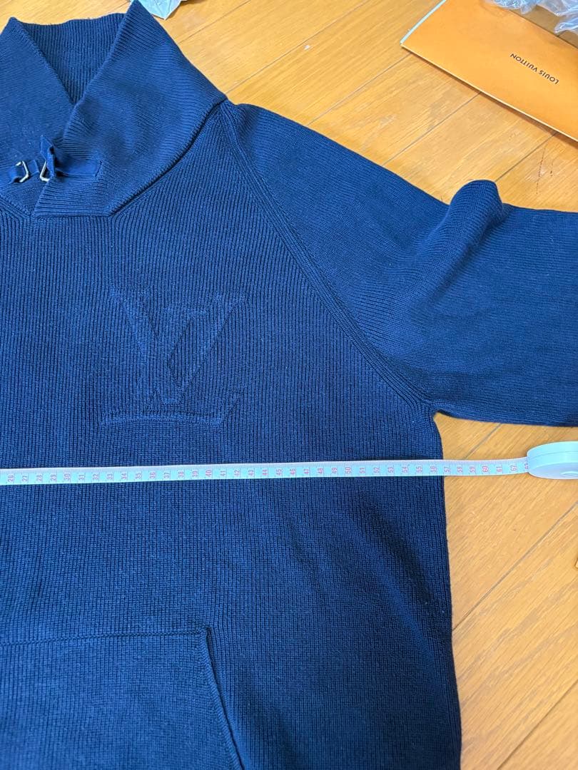 ルイヴィトン　ネイビー ハイネックセーター Lサイズ