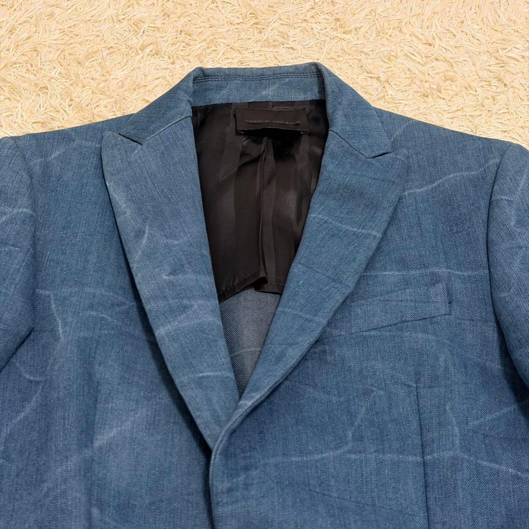 イタリア製　ディーゼル　テーラードジャケット　デニム　L相当　メンズ