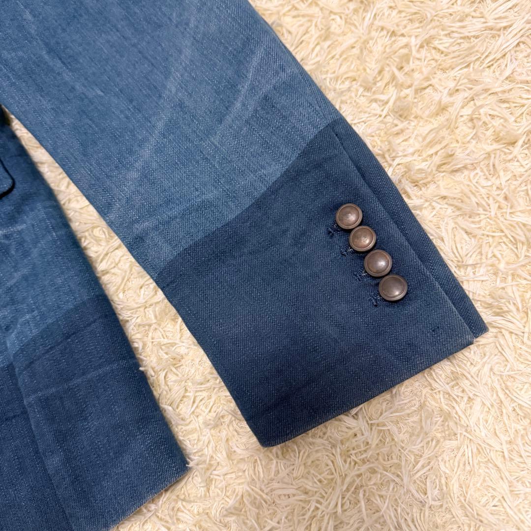 イタリア製　ディーゼル　テーラードジャケット　デニム　L相当　メンズ