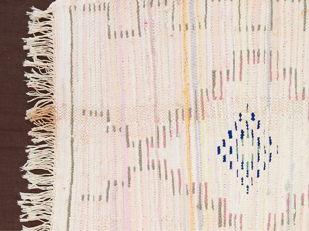 【最終値下げ】ボシャルウィットラグ(ピンク凸凹菱形紋様)