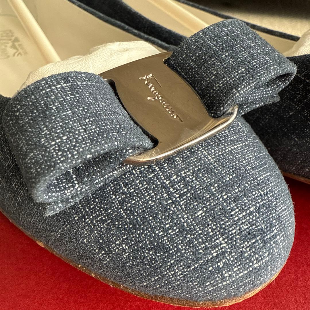 Salvatore Ferragamo デニム フラットシューズ