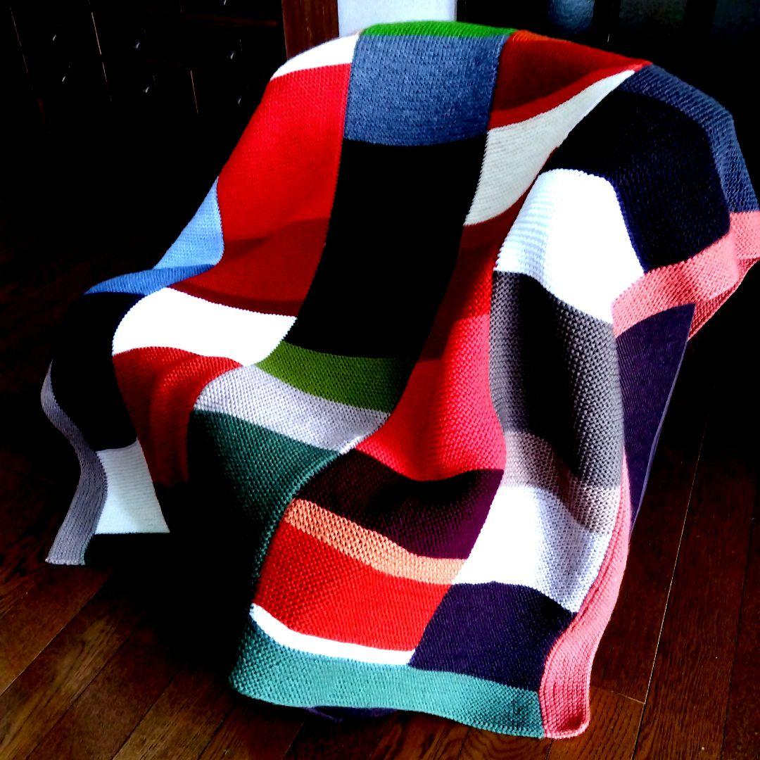 手編みブランケット　マルチカバー