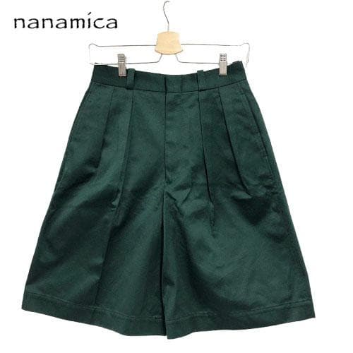 ○★新品未使用　nanamica　ダブルプリーツチノショーツ　0　グリーン