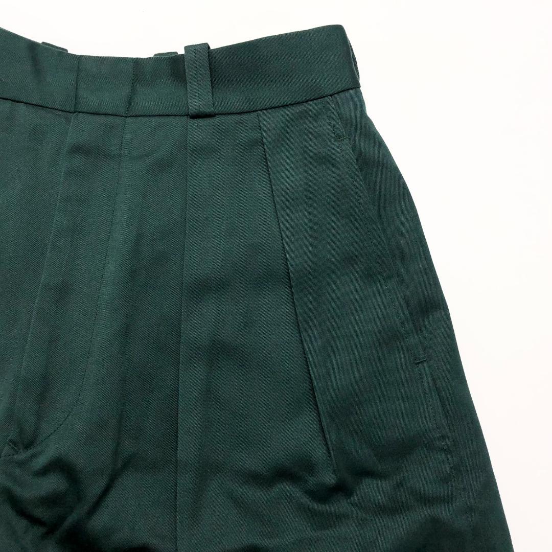 ○★新品未使用　nanamica　ダブルプリーツチノショーツ　0　グリーン