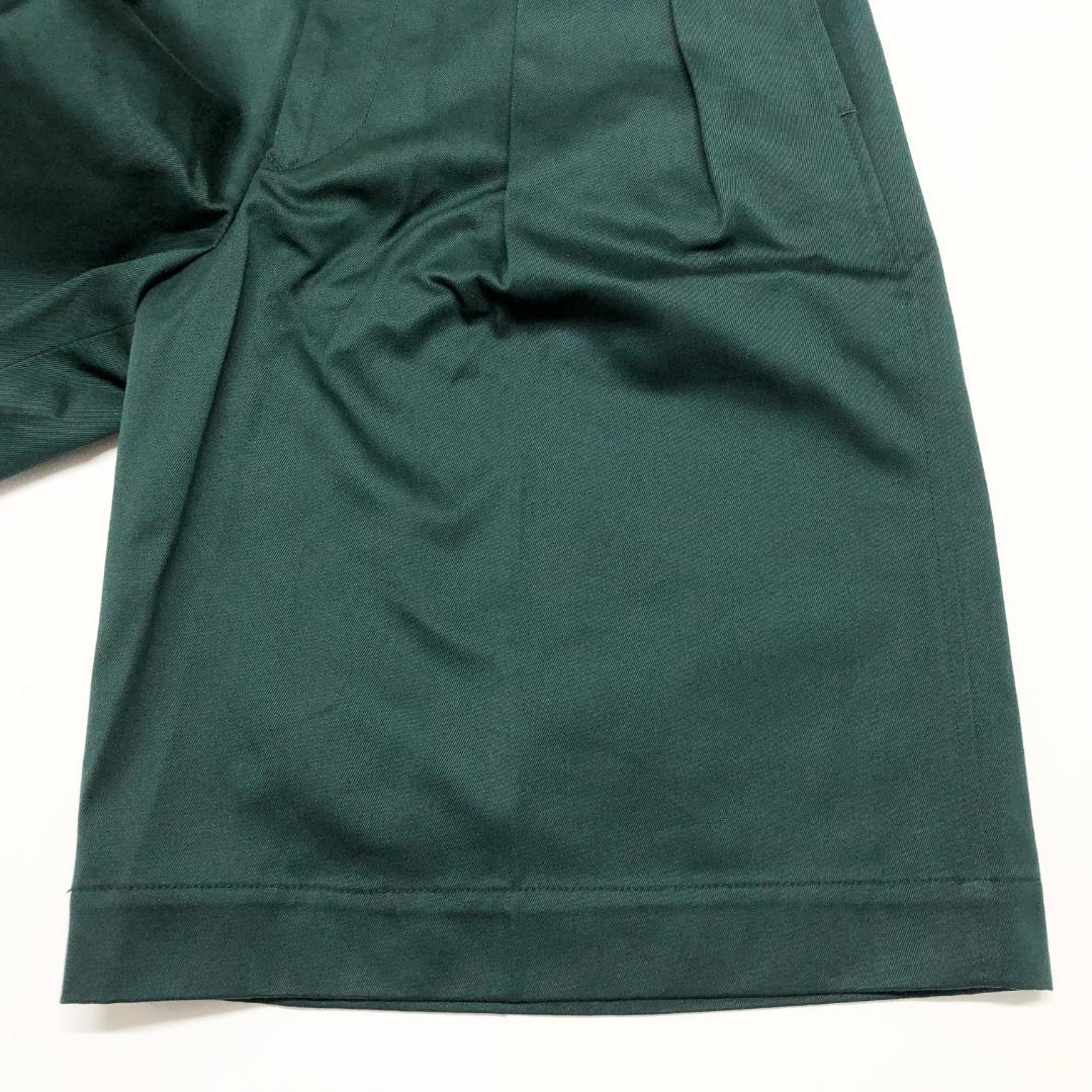 ○★新品未使用　nanamica　ダブルプリーツチノショーツ　0　グリーン