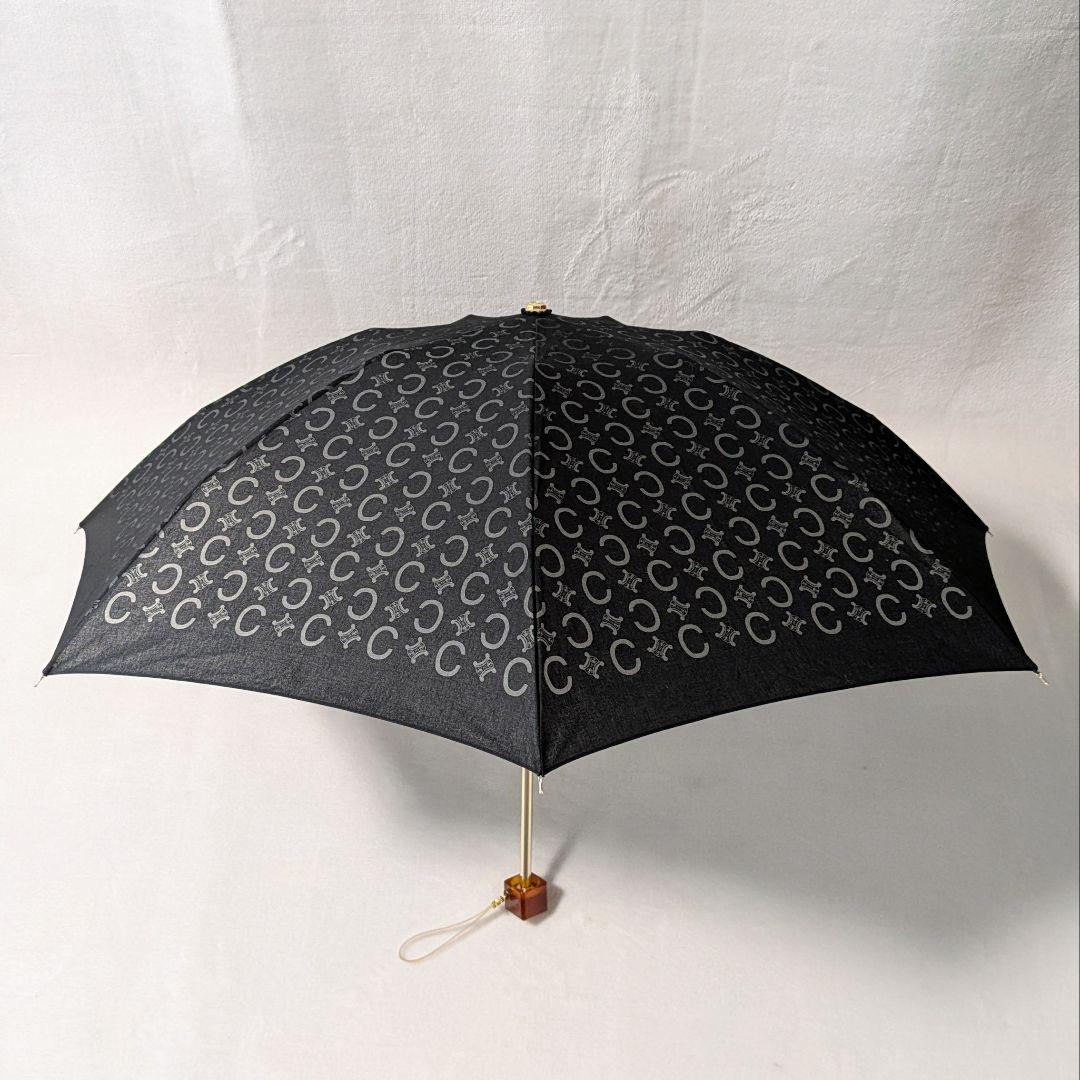 セリーヌ 折りたたみ傘 ブラック