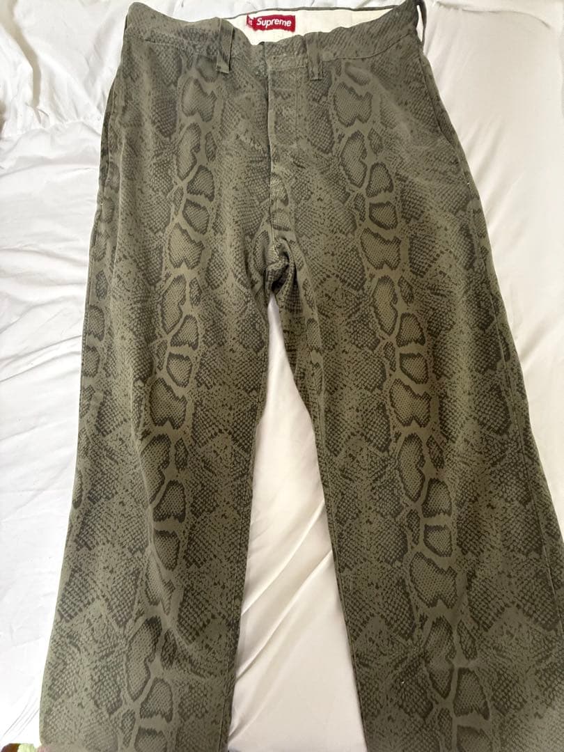 【最終値下げ】Supreme Snake Print Chino Pant