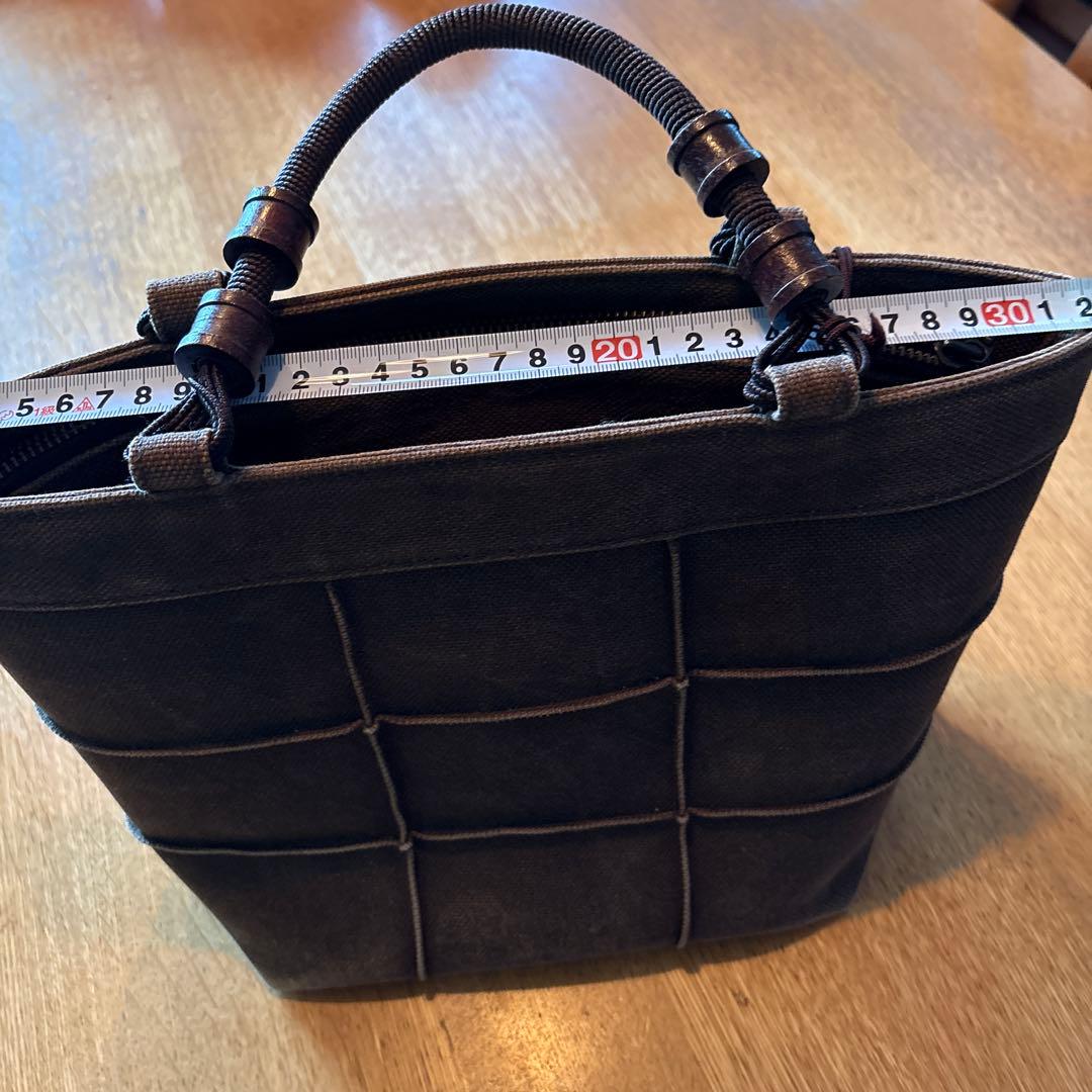 ブラウン酒袋柿渋染めバッグ