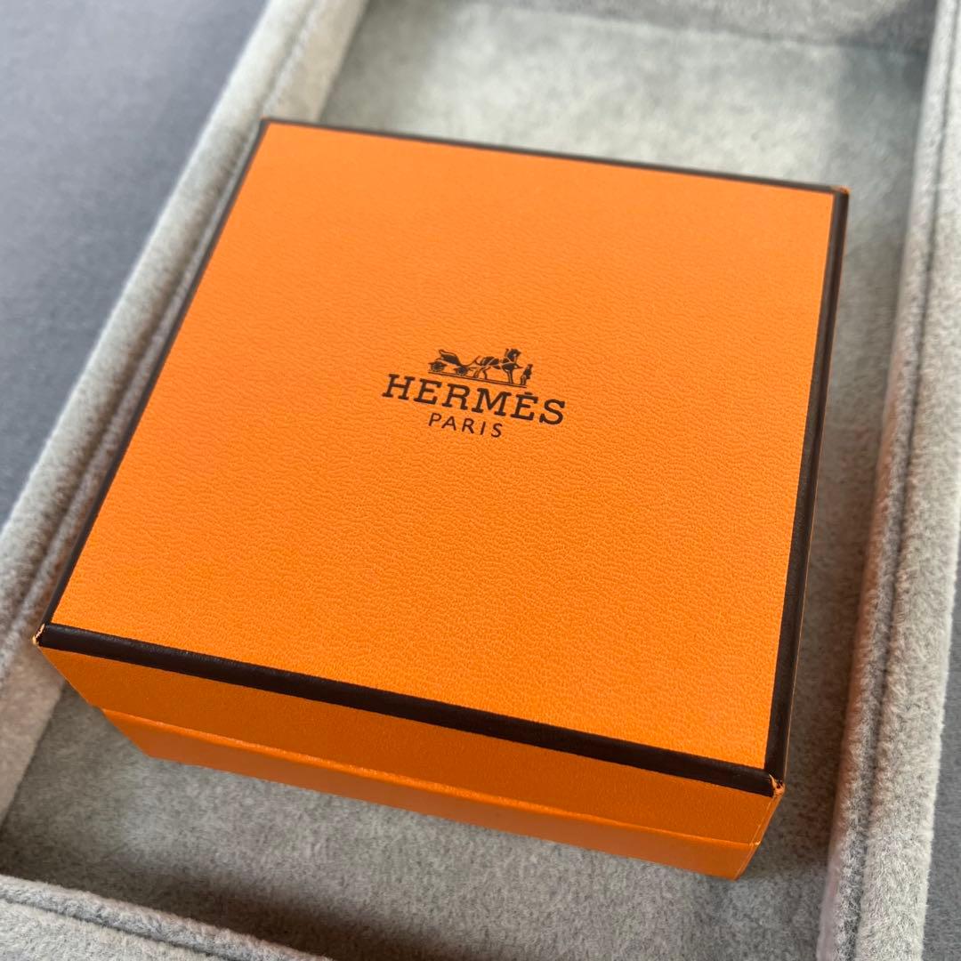 【美品】HERMES オレンジ \"H\"金具のブレスレット　希少