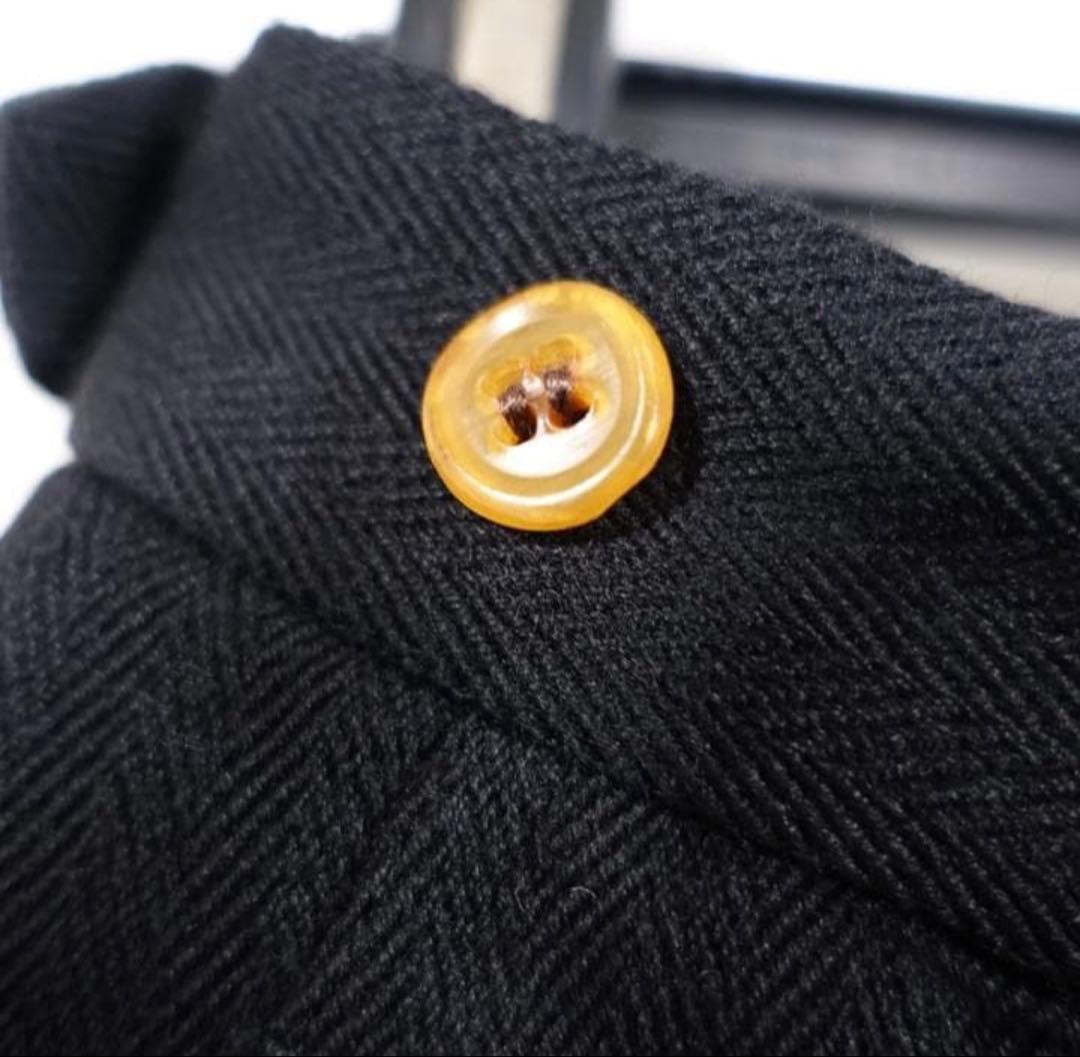 コムデギャルソンオムプリュス　aw 茶ラインほつれ加工スラックス