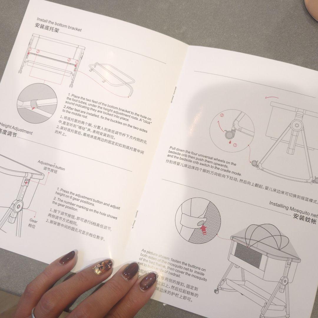 Playkids ベビーベッド グレー