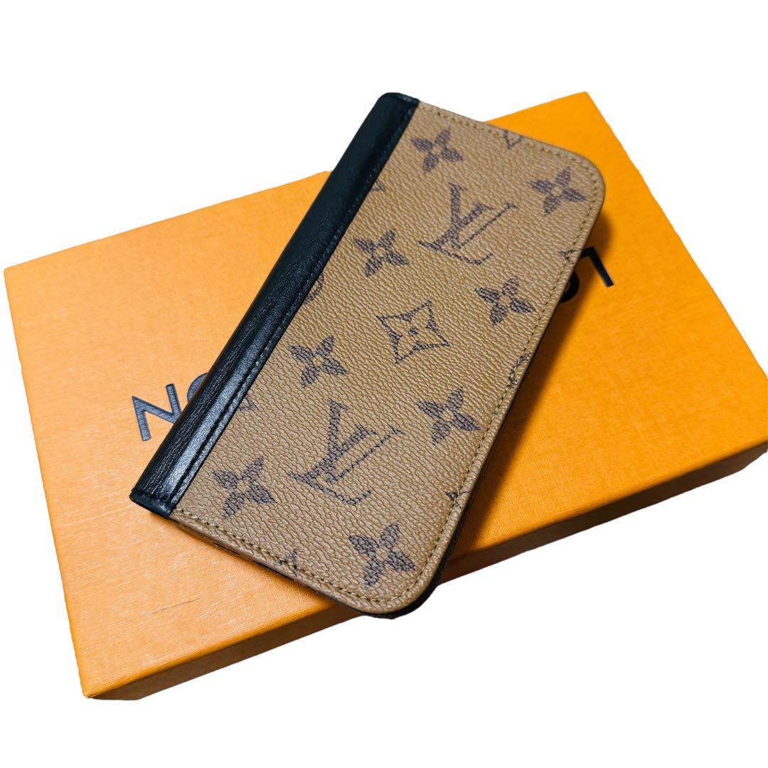 【美品】 ルイヴィトン iPhone15pro フォリオ モノグラムリバース