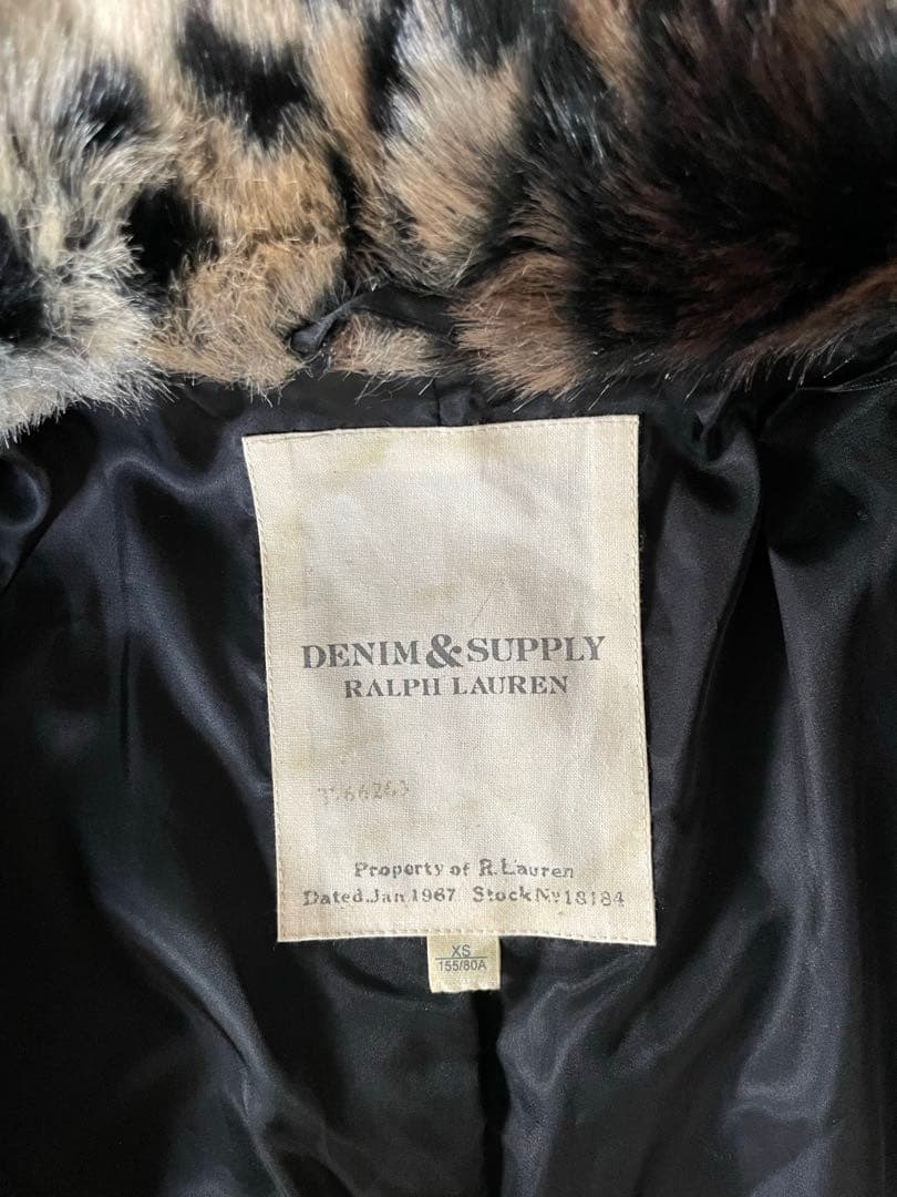 RALPH LAUREN ラルフローレン レオパード柄ファーコート